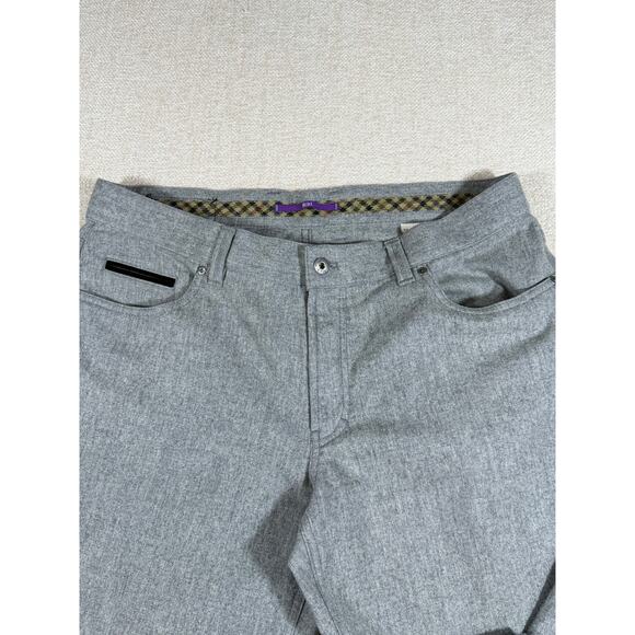 HILTL Men’s 36/38 Gray 100% New Wool Flat Front Tailored Dress Pants Slacks - Picture 6 of 9